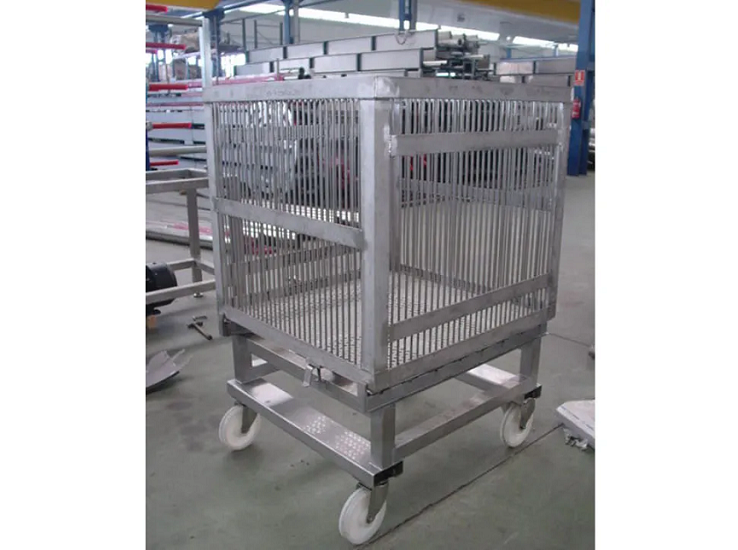 Otoklav Kazan için Araba ve Sepeti Paslanmaz